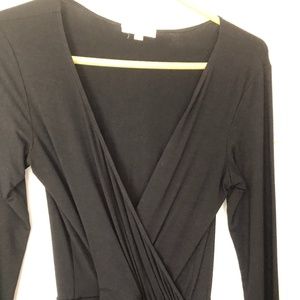 Vneck Style Black Cocktail Dress